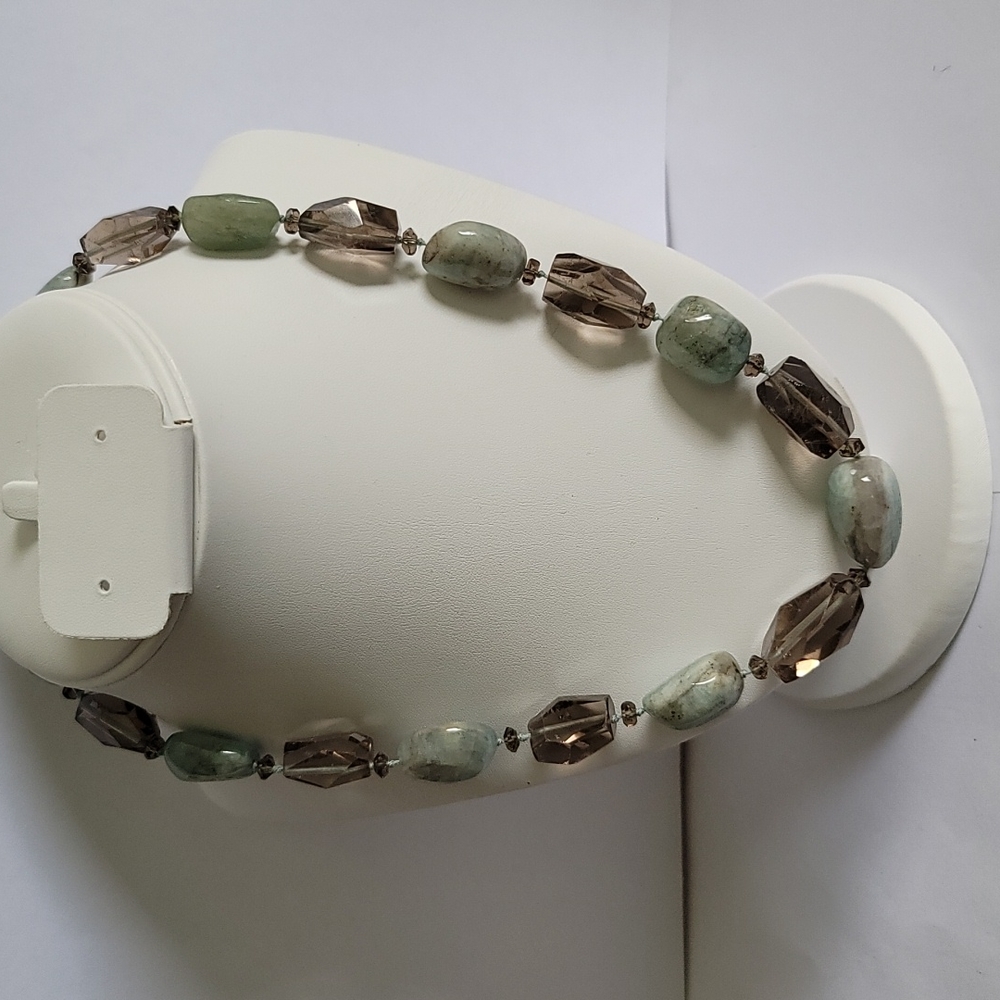 Amazonite/SmokeyQuartz Necklace